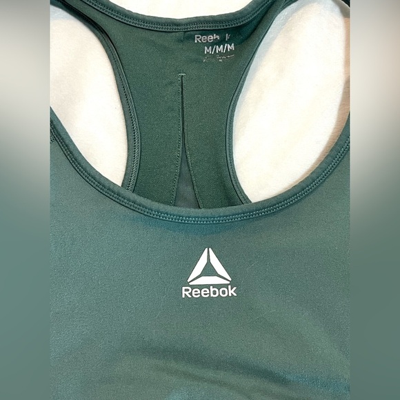 Reebok Women's Racerback Green Sports Bra Size Medium - Picture 3 of 9